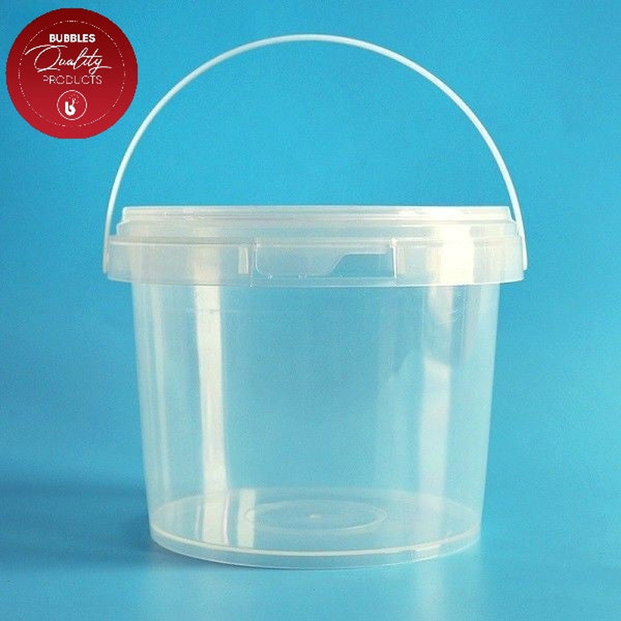 1L Plastic Bucket Frosted with Air Tight Lid