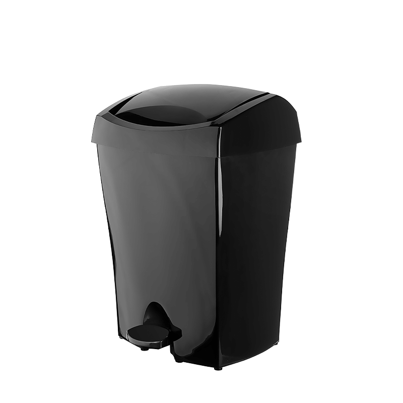 Titiz Plastic Pedal Dustbin 10L Trash Star Black TP-720