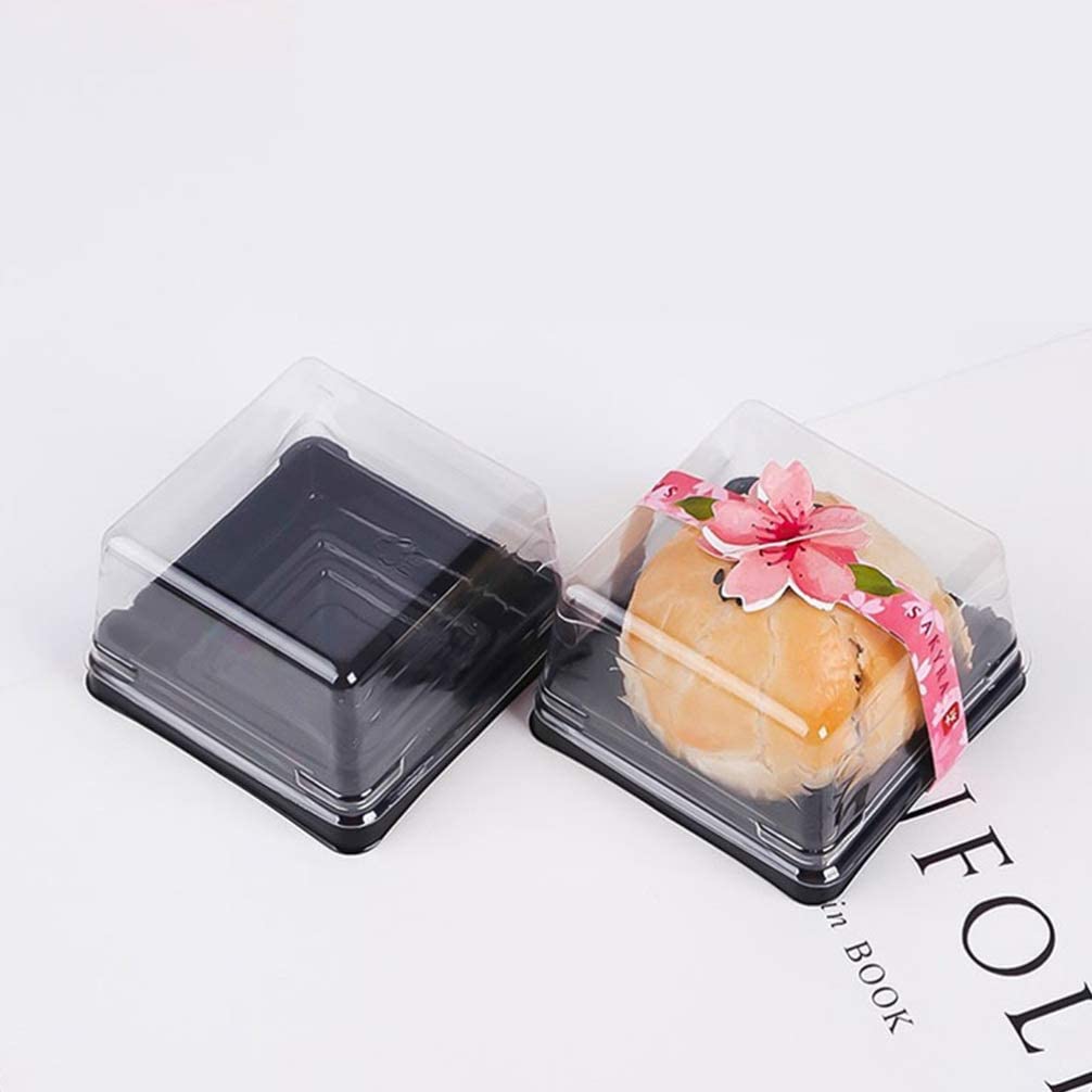 Plastic PET Mini Dessert Cake Box Dome Lid 10Pack