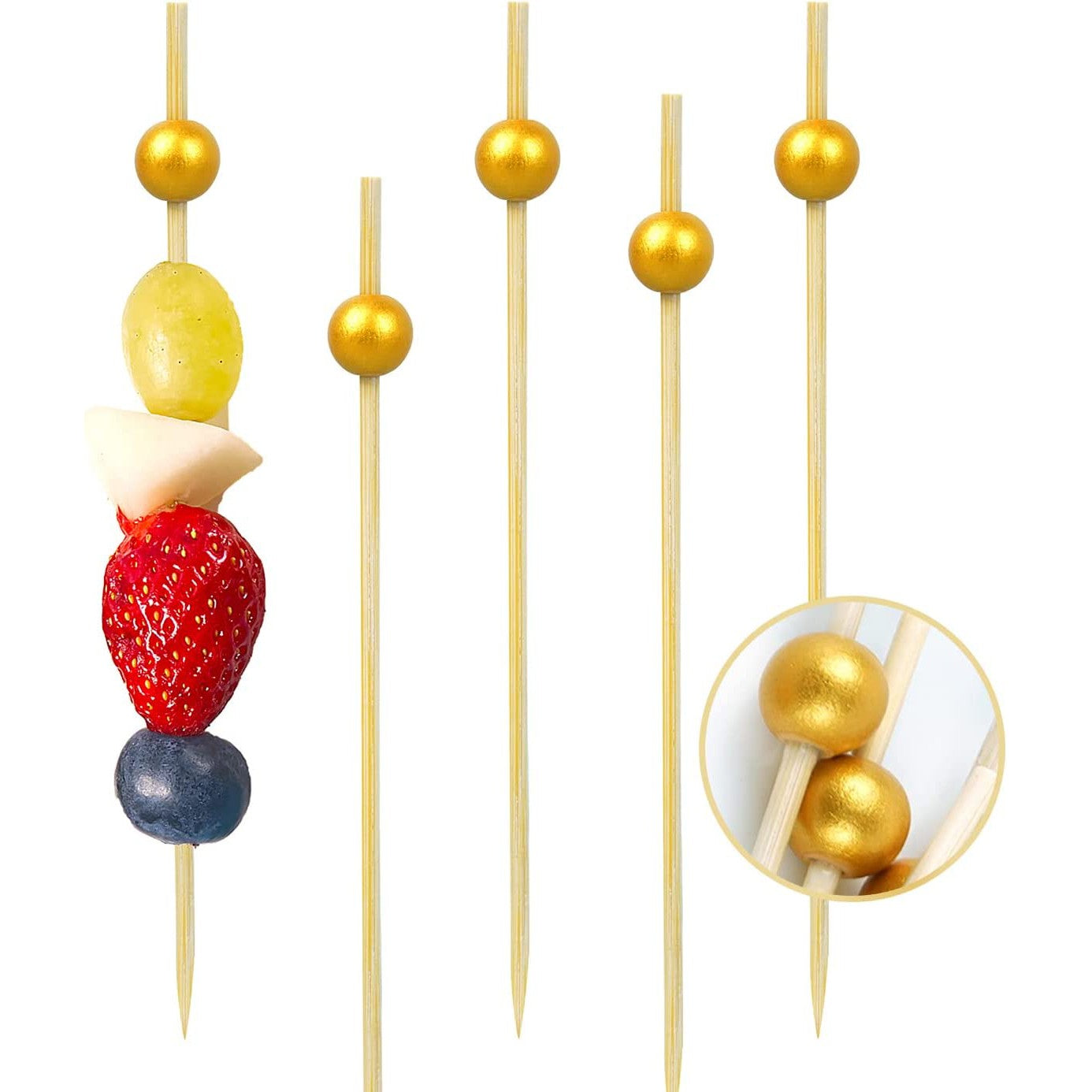 Wooden Cocktail Picks 12cm 50pack