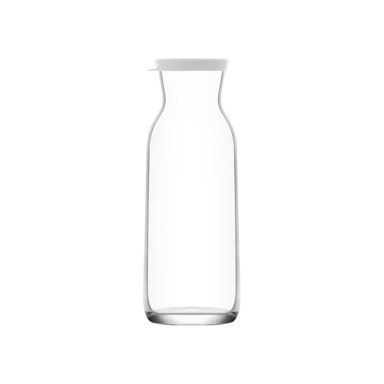 LAV Glass Carafe 1.2L Water Jug Bottle with white rubber Lid SGN1849