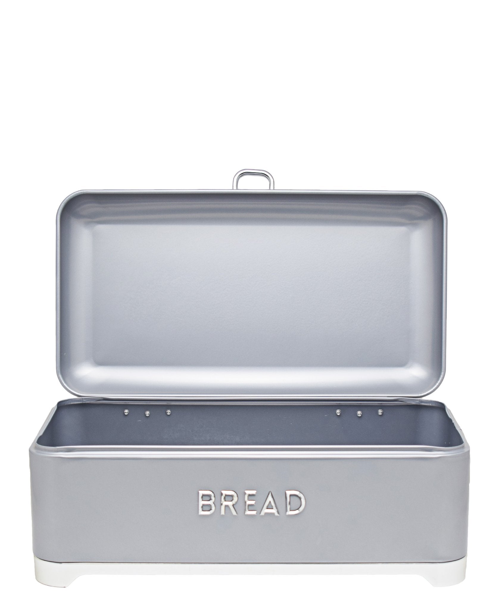 Retro Vintage Bread Bin Grey Silver