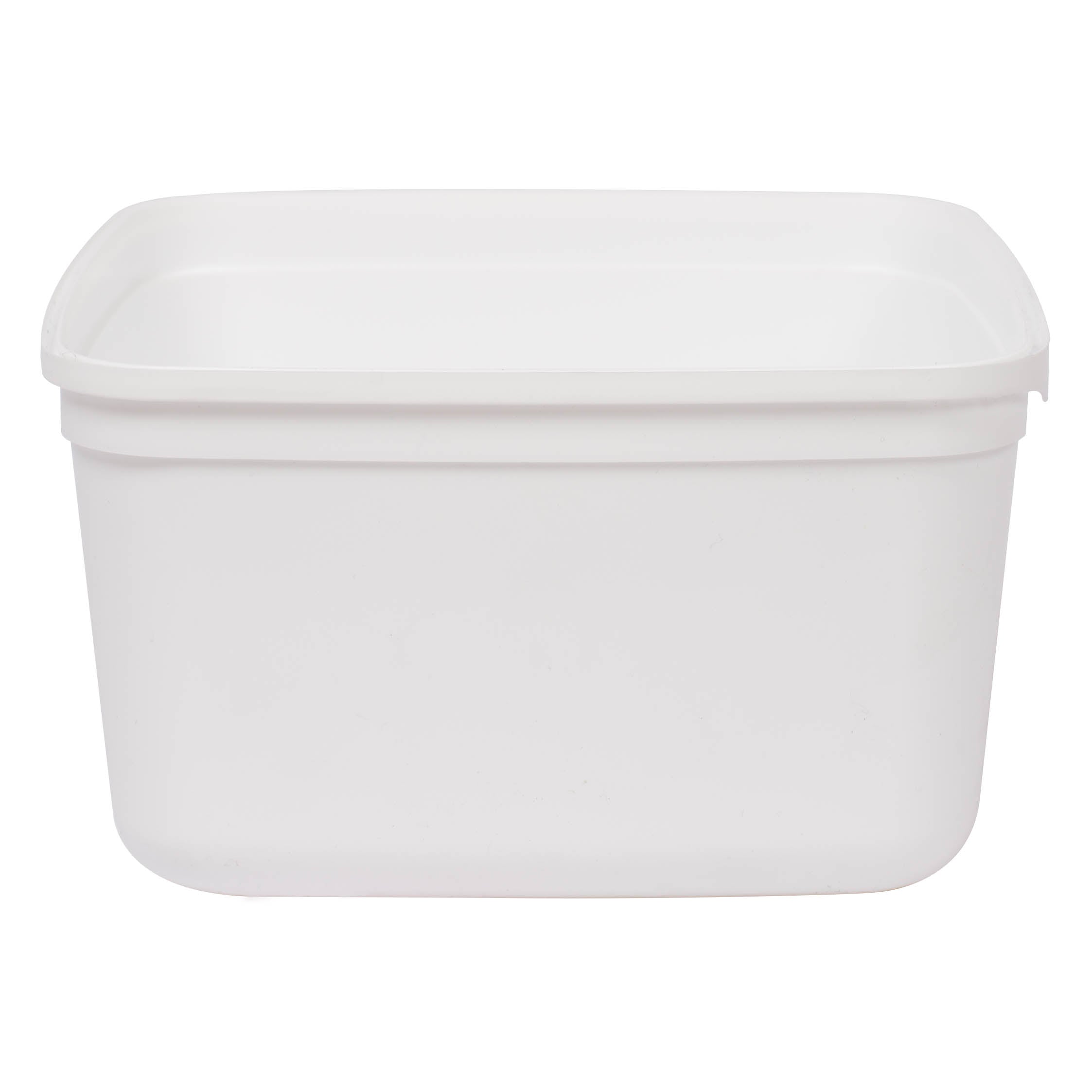 2L Ice Cream Tub Container White 5pack
