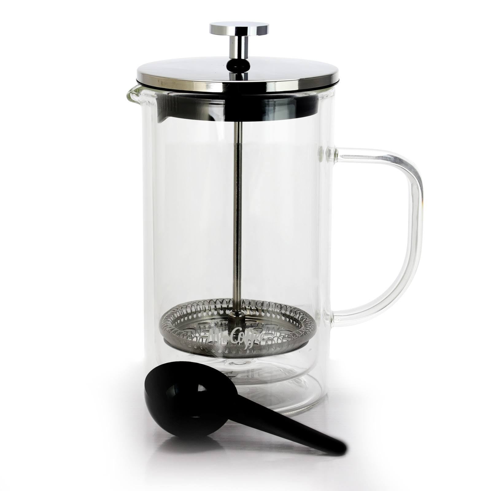 Barista Double Wall Coffee Plunger Black Lid 600ml 10191