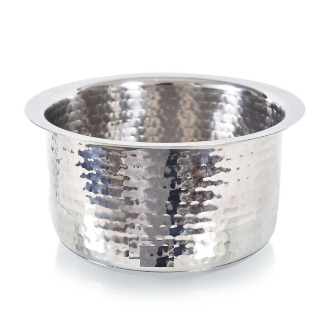 Aluminium Indian Hammered Deep Pot 6.5L with Lid No18 Round Heavy Duty 6257