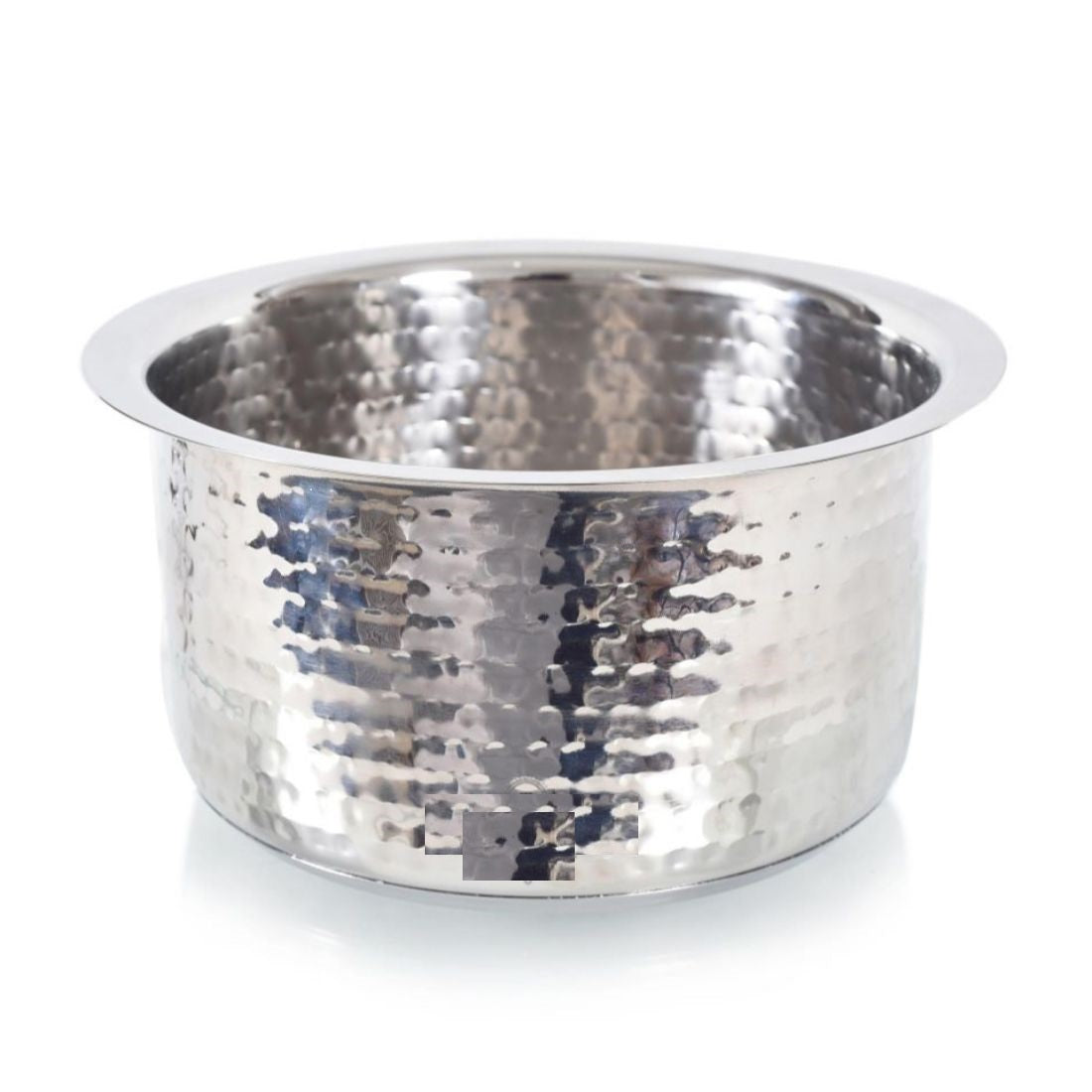 Aluminium Indian Hammered Deep Pot 9.8L with Lid No.21 Round Heavy Duty 6222