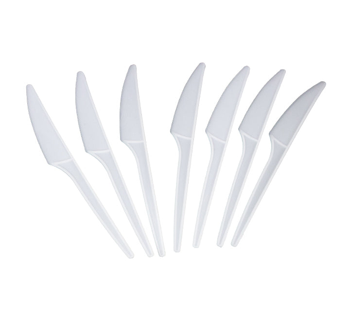Plastic Disposable Knives Disposable White 100s