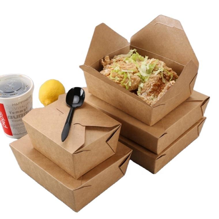 Kraft Paper Food Lunch Box No.8 1300ml 10pack