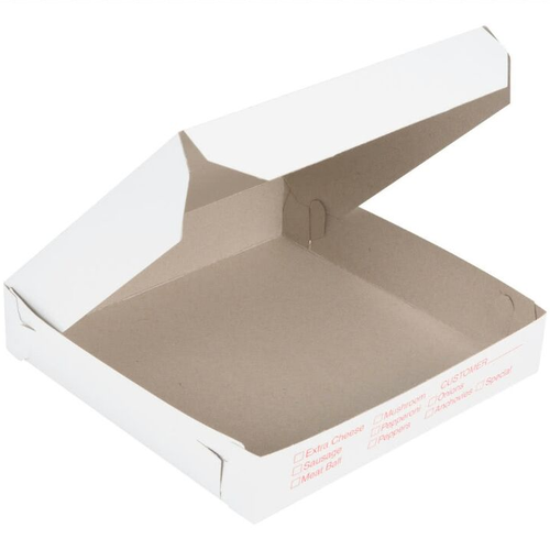 Pizza Box 12x12x1.5inch White Kraft 10pack