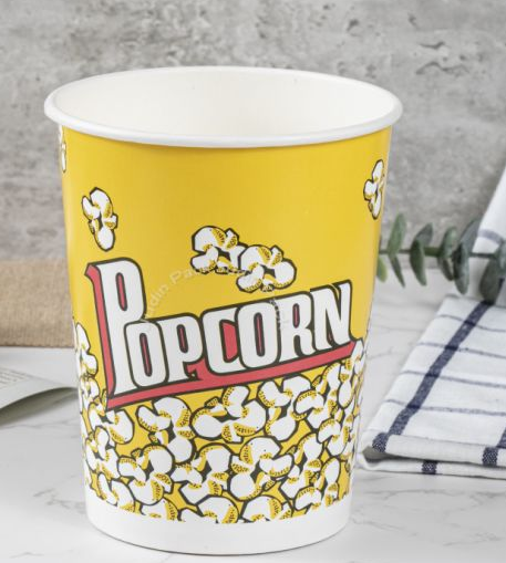 Popcorn Bucket 3.8L - 130oz Paper Box Holder Round