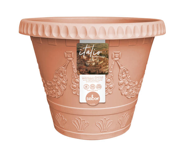 Sebor Italio Roma Plant Flower Pot 35cm Cotta/Grigio