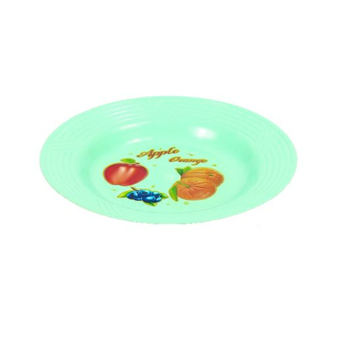 Color Plastic Plate 22cm with Floral Print