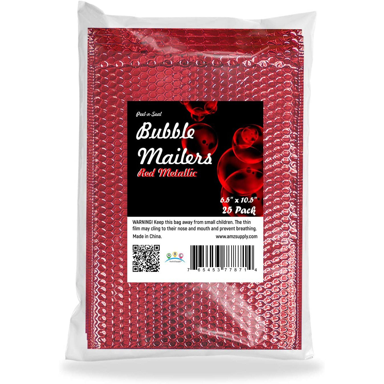 Bubble Pouch Mailer Bags Self-Seal Padded Envelope Metallic Red 38x43+4cm
