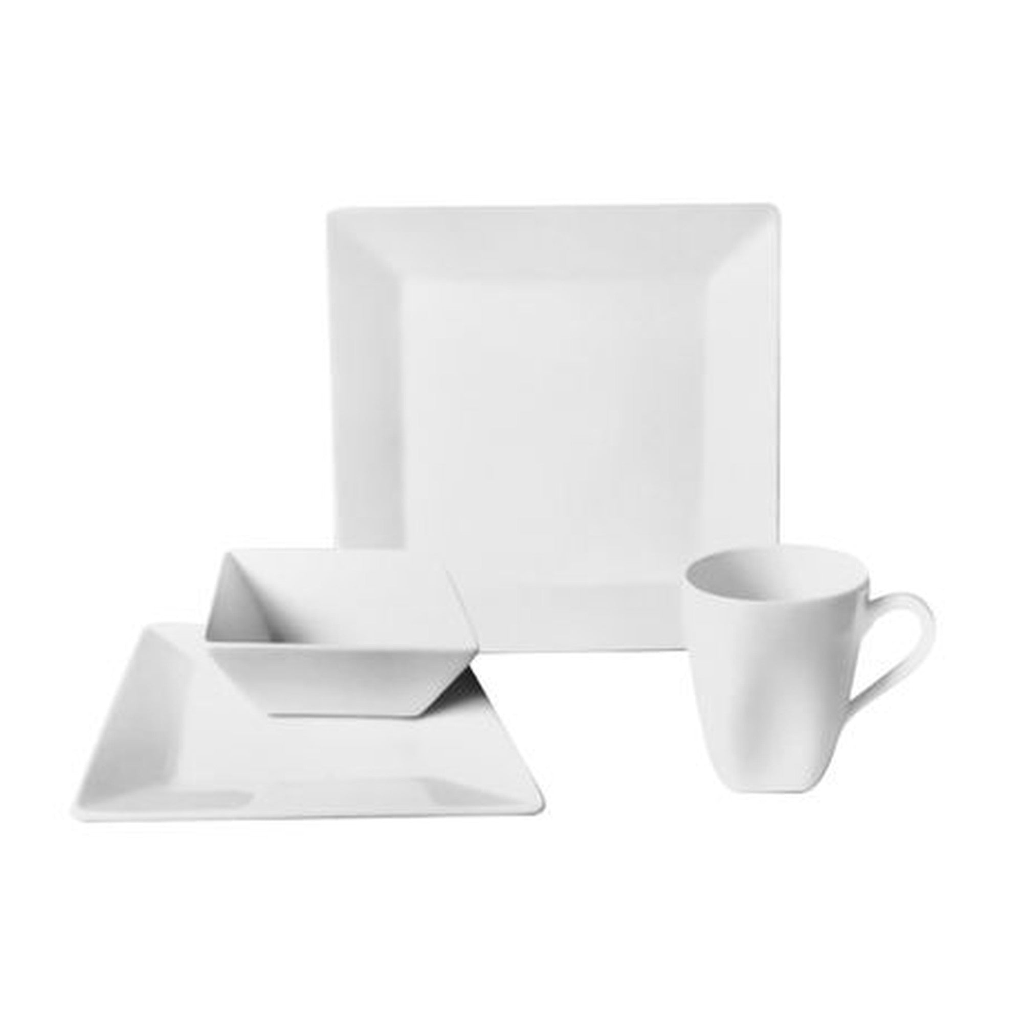 Totally Home Ceramic Dinner Set White 16pc Set TH151