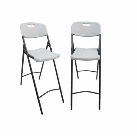 Folding Bistro Chair White 57x46x112cm