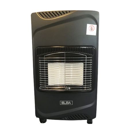 Elba 3-Panel Retro Portable Gas Heater Black 16/EL100RB