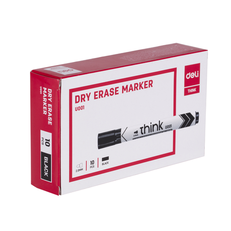 Deli Dry Erase Marker Black Chisel Tip 2.5mm