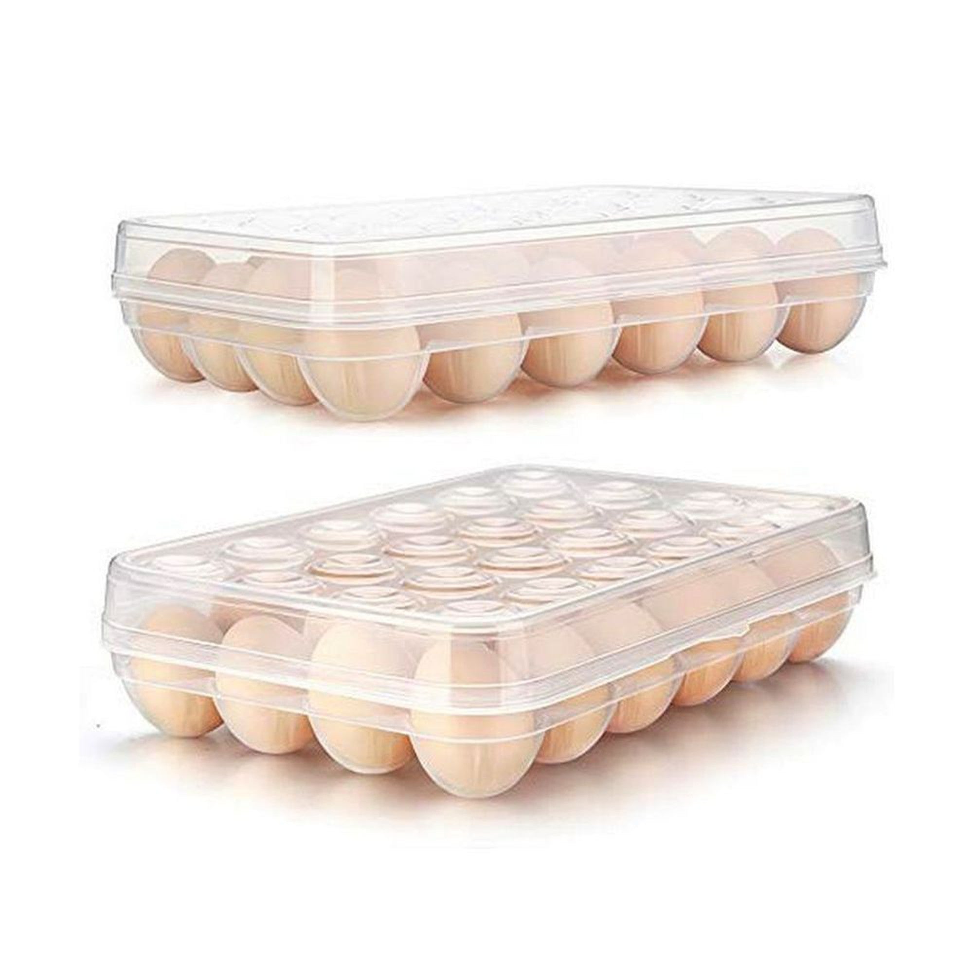 Plastic Egg Storage Tray Holder 24-Grid Clamshell Box Formosa