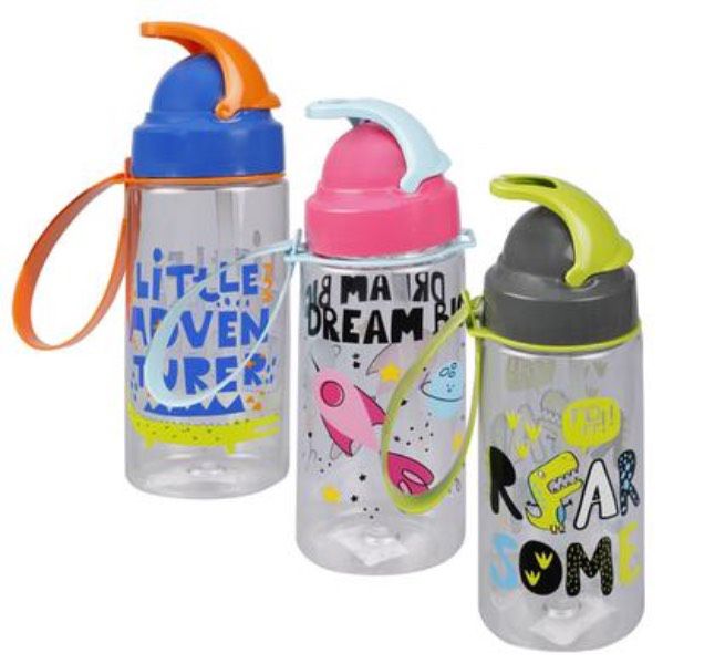 Sports Water Bottle 500ml with Tritan Popup Straw