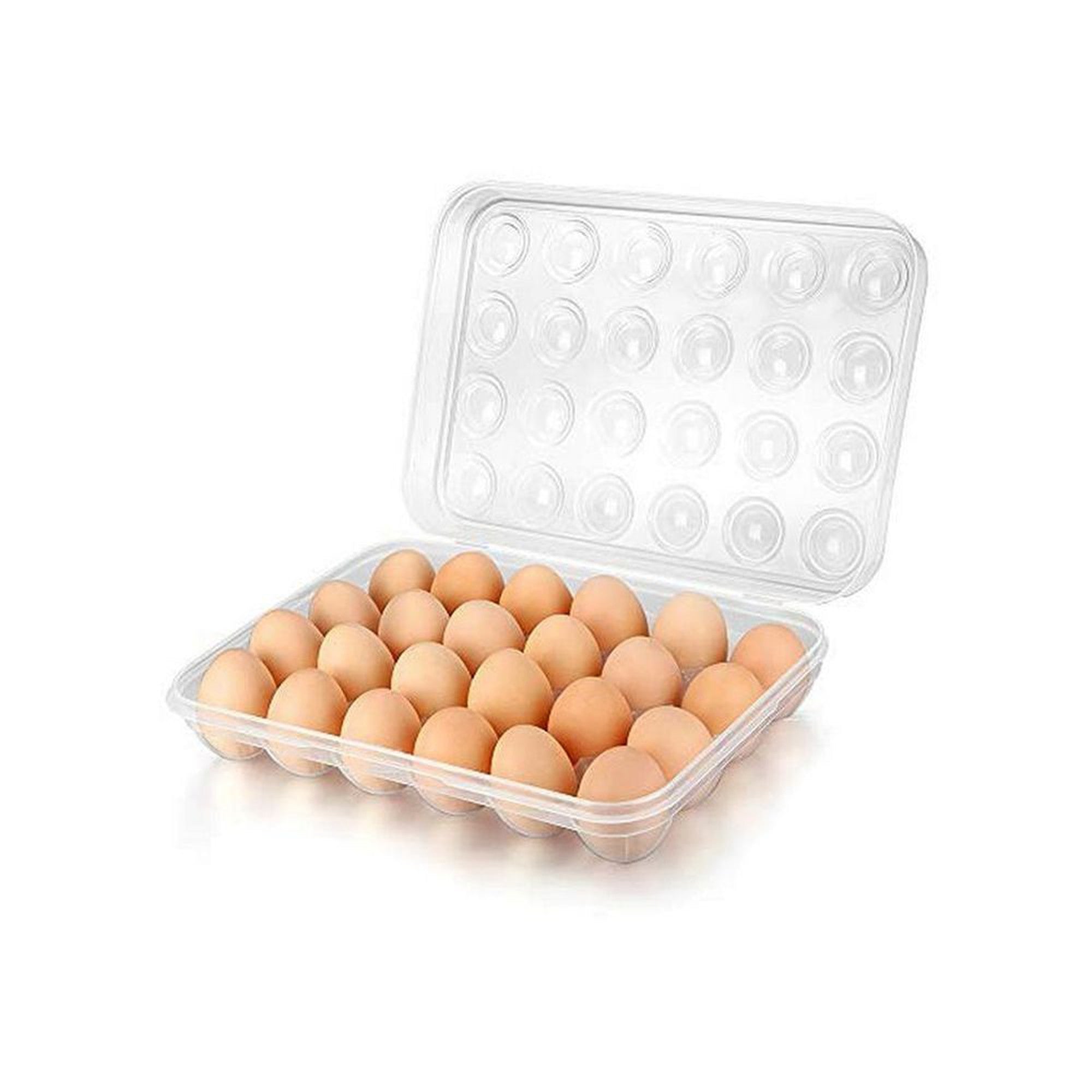 Plastic Egg Storage Tray Holder 24-Grid Clamshell Box Formosa