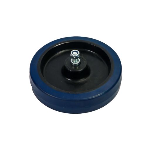 Castor 200mm Blue Rubber Wheel + BNTW Roller Bearing