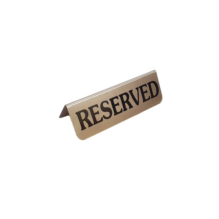 Reserved Sign Silver Stainless Steel 15x5cm SGN216