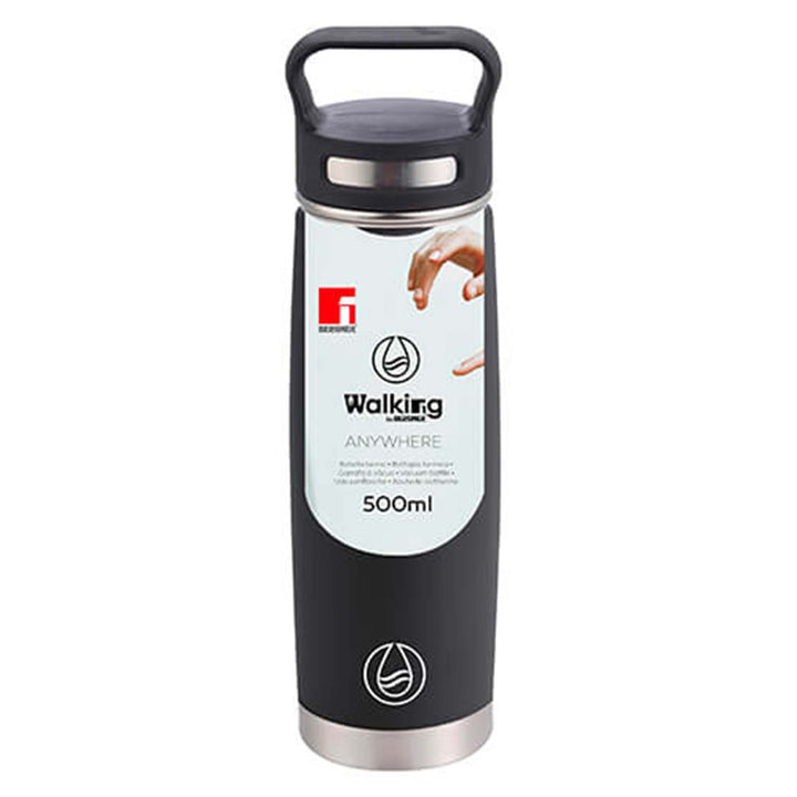 Bergner Sports Vacuum Flask 500ml Black with Handle SGN2196