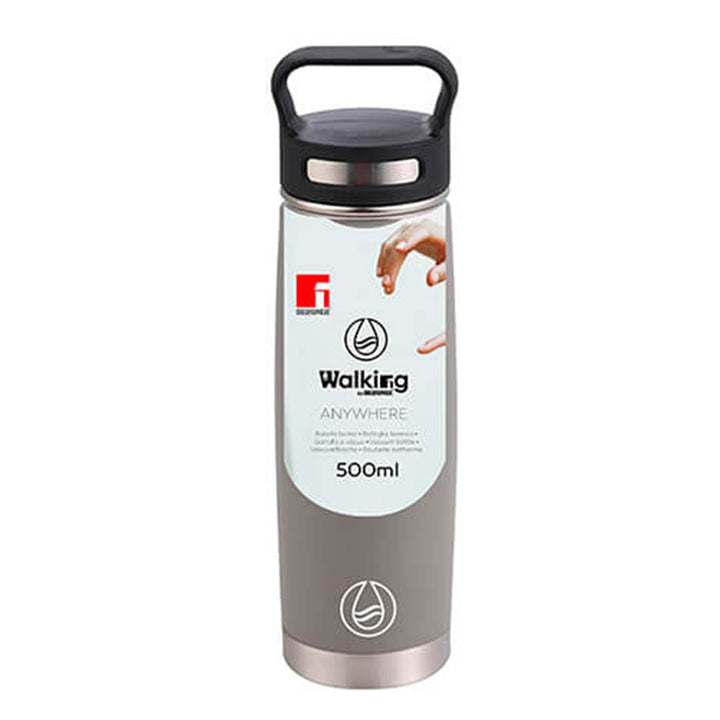 Bergner Vacuum Flask 500ml Loop Handle Grey Stainless Steel SGN2198