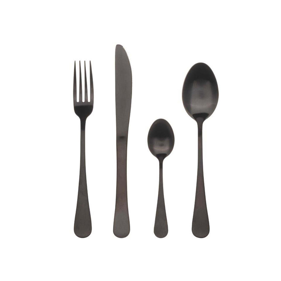 Bergner Cutlery Set 24 Pack Munich Black Mat Stainless Steel SGN2212