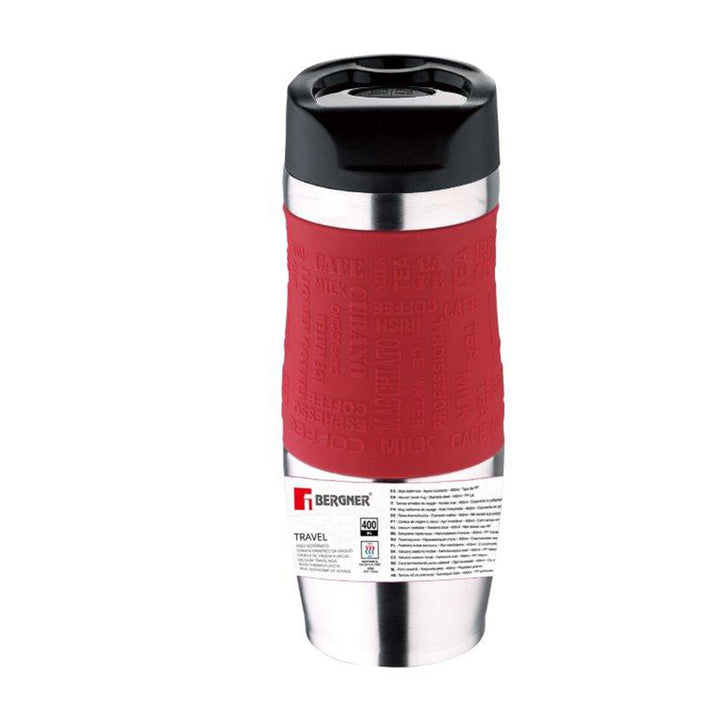 Bergner Vacuum Travel Flask 400ml Red Stainless Steel SGN2220