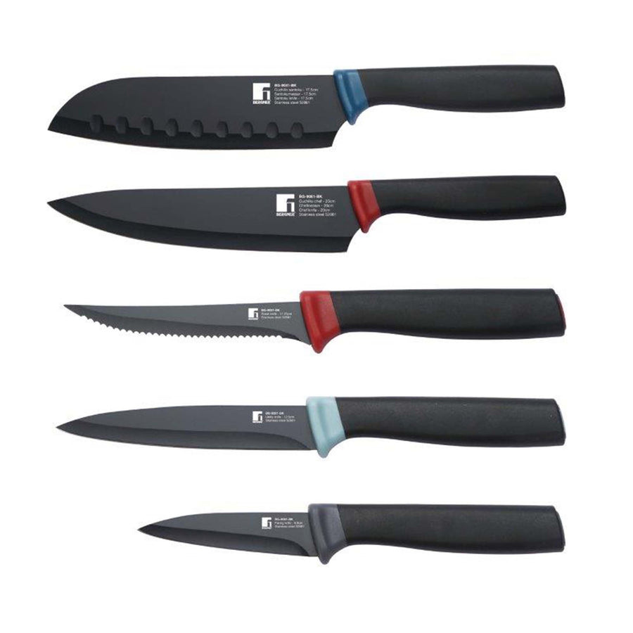 Bergner Chef 8 Knives Set Stainless Steel Black Nagoya SGN2236
