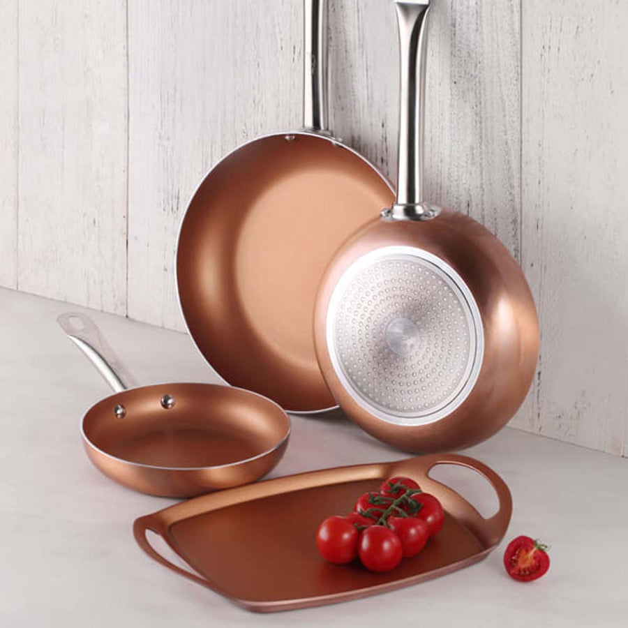Bergner Frypan Copper Cookware 3 Pack 20/24/28cm Press All Professional SGN2238