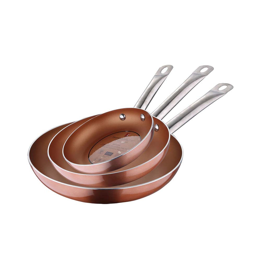 Bergner Frypan Copper Cookware 3 Pack 20/24/28cm Press All Professional SGN2238