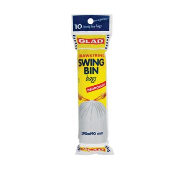Glad Drawstring Swingbin bags 590x690mm 10pcs