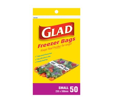 Glad Freezer Bags Small 230x300mm 50pcs