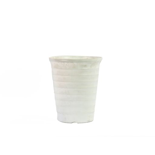 Plastic Vase Flower Planter Pot Round Medium - White 515