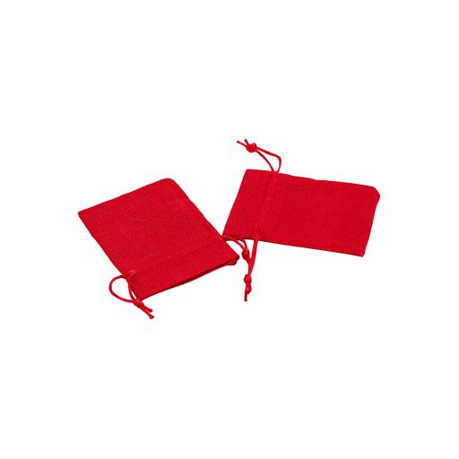 Hessian Gift Bag Red Small 10x13cm 12pack