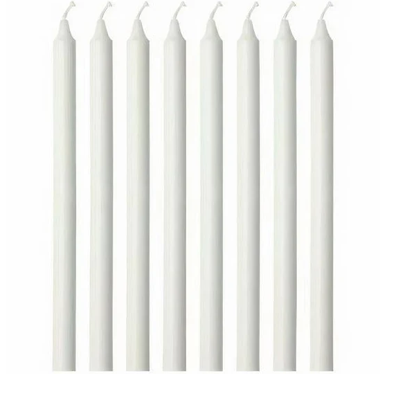Tapered White Catering Candle 6pack
