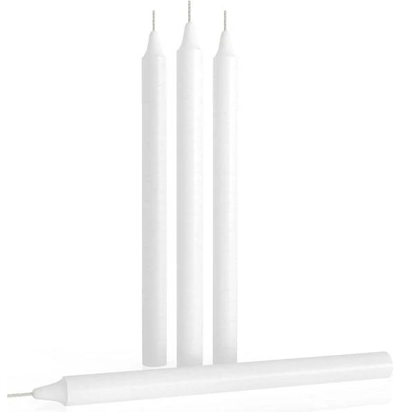 Tapered White Catering Candle 6pack