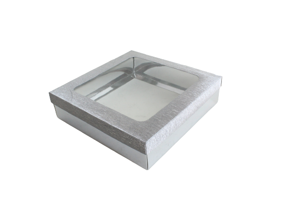 Gift Biscuit Paper Box 20x20x5cm XPP297 SILVER