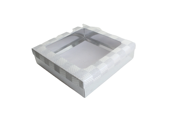 Gift Biscuit Paper Box 20 x 20 x 5cm XPP303S SILVER