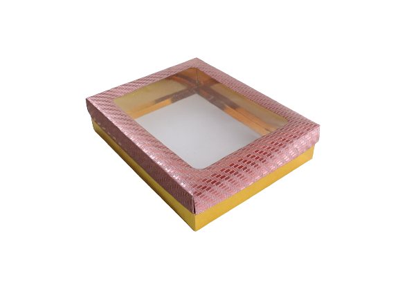 Gift Biscuit Paper Box 20x20x5cm Rose Gold XPP306