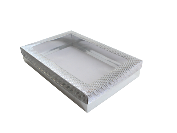 Gift Biscuit Paper Box 30 x 20 x 5cm XPP308 SILVER